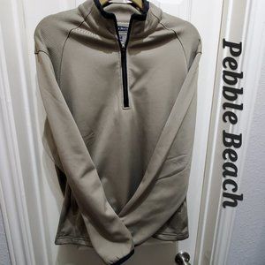 PEBBLE BEACH Performance Golf Quarter Zip Long Sleeve Pull-Over Athletic Jacket